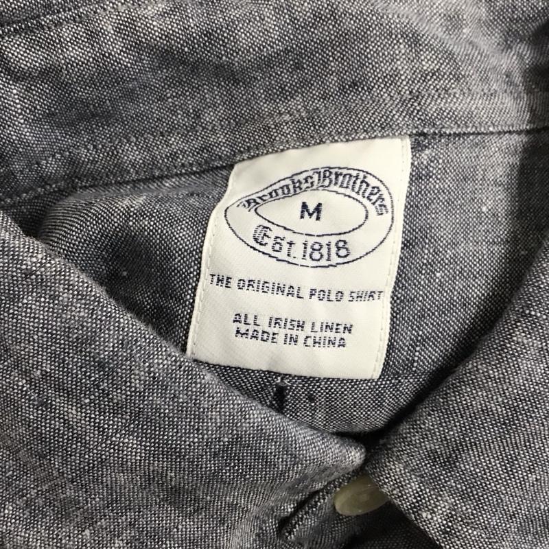 ブルックスブラザーズ BROOKS BROTHERS シャツ、ブラウス 長袖 長袖シャツ 無地シャツ カラーシャツ ボタンダウンシャツ M 無地 紺 / ネイビー /  メンズ USED 古着 中古 10126397