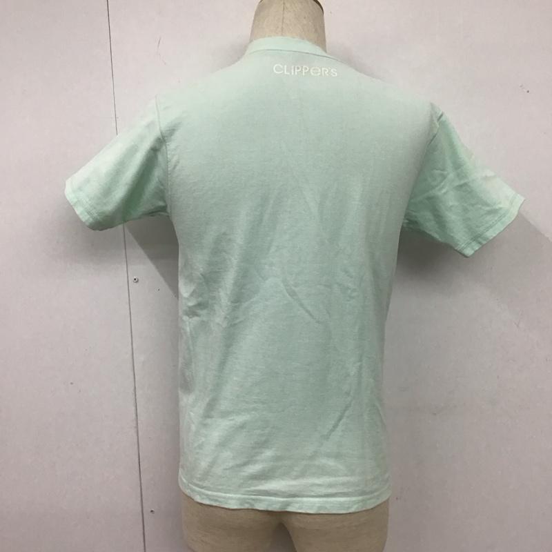 アールジェイビー R.J.B Tシャツ 半袖 フロントボタン Vネック 38 ロゴ、文字 薄緑 / ライトグリーン /  メンズ USED 古着 中古 10107540