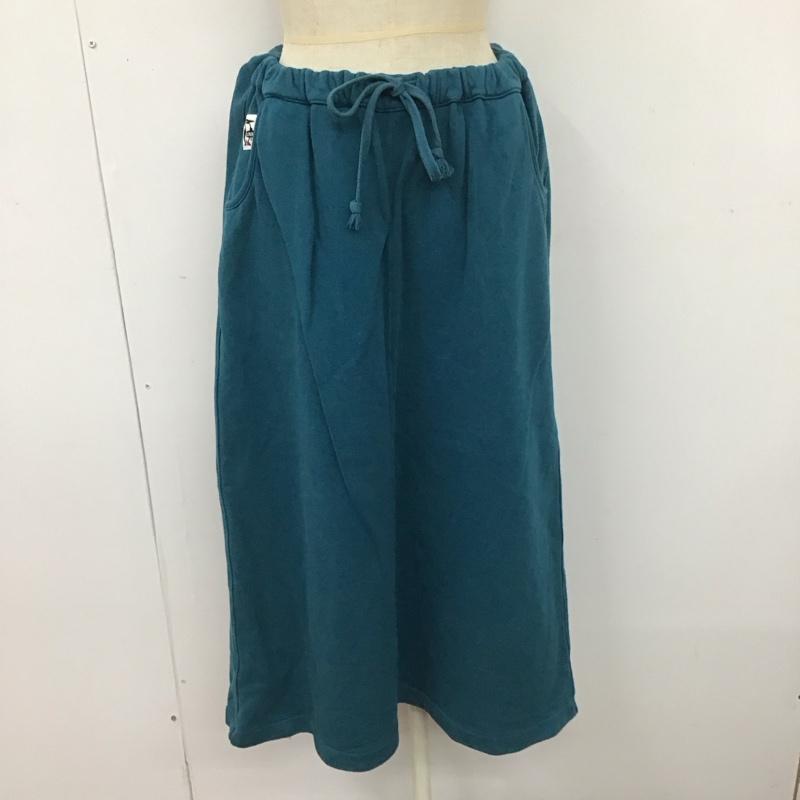 チャムス CHUMS スカート ロングスカート CH18-1006 スウェット M ワンポイント 緑 / グリーン /  レディース USED 古着 中古 10112369