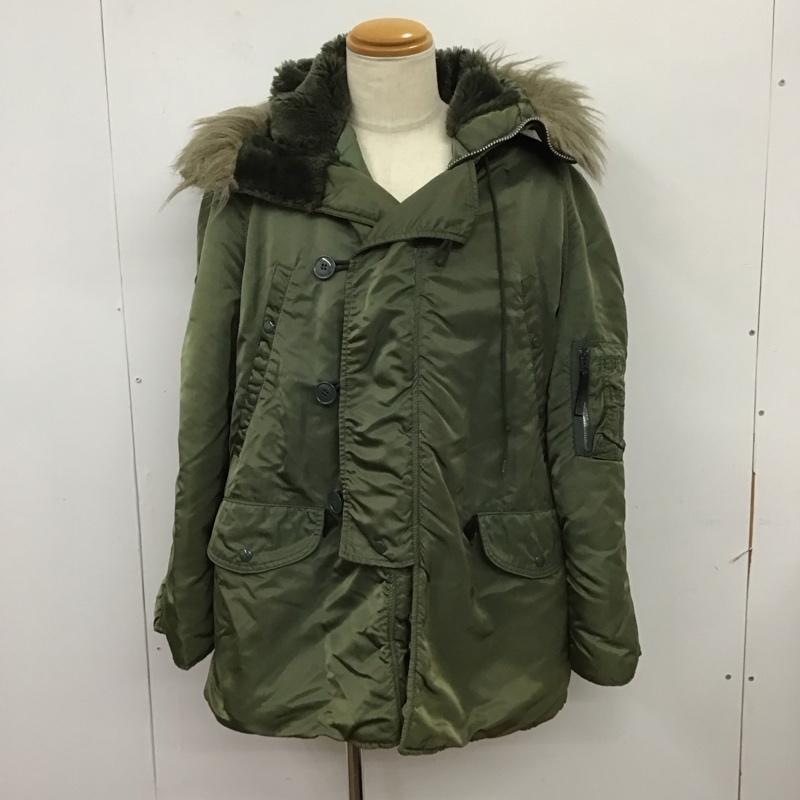 アルファインダストリー Alpha Industries ジャケット、上着 ジャンパー、ブルゾン ジップアップ M 無地 カーキ / カーキ /  メンズ USED 古着 中古 10115251