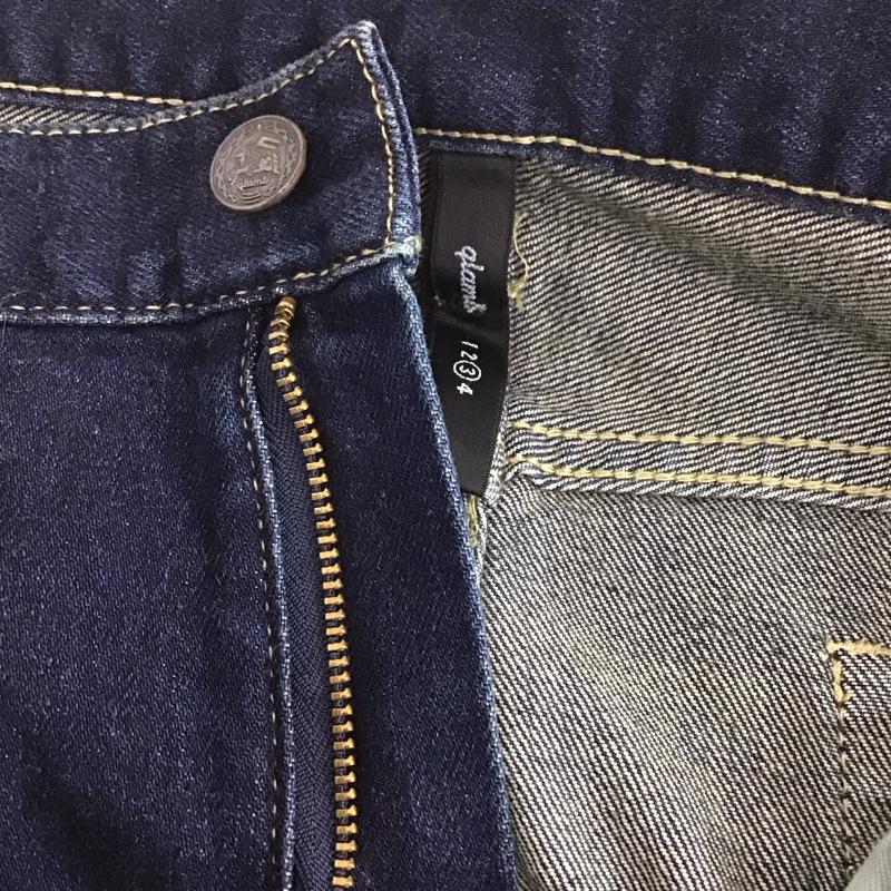 グラム glamb パンツ デニム、ジーンズ デニムパンツ スリムパンツ ジーンズ ダメージ加工 裾リブ カジュアルパンツ 3 無地 インディゴ / インディゴ /  メンズ USED 古着 中古 10107704