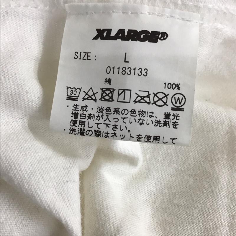 エクストララージ XLARGE Tシャツ 半袖 半袖カットソー プリントTシャツ クルーネックカットソー L プリント 白 / ホワイト /  メンズ USED 古着 中古 10115612