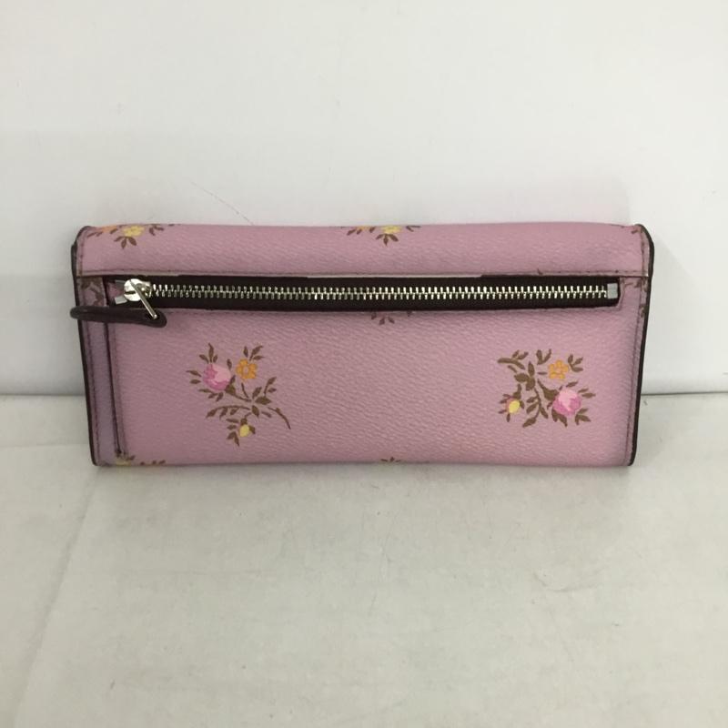 コーチ COACH 財布 長財布 22883 フローラル 花柄 ロゴ、文字 紫 / パープル /  レディース USED 古着 中古 10131833