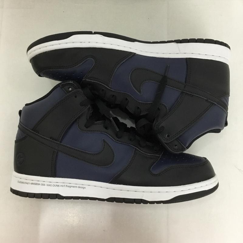 ナイキ NIKE スニーカー スニーカー DJ0383-400 DUNK HI F FRAGMENT DESIGN TOKYO 28cm 28.5cm ロゴ、文字 黒 / ブラック / X 紺 / ネイビー /  メンズ USED 古着 中古 10130179