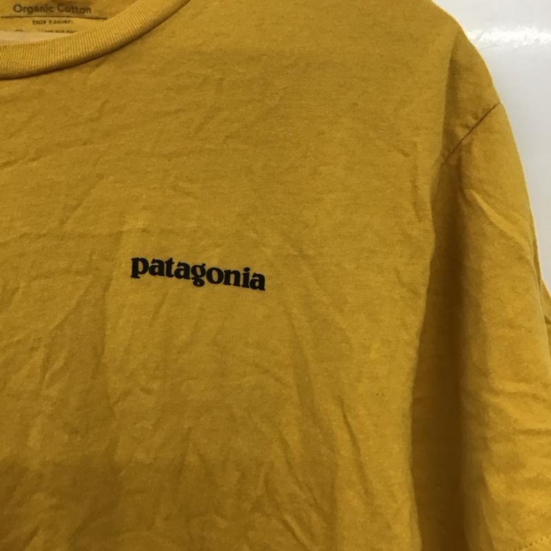 パタゴニア patagonia Tシャツ 半袖 39151sp18 半袖カットソー プリントTシャツ クルーネックカットソー M ロゴ、文字 黄 / イエロー /  メンズ USED 古着 中古 10140962