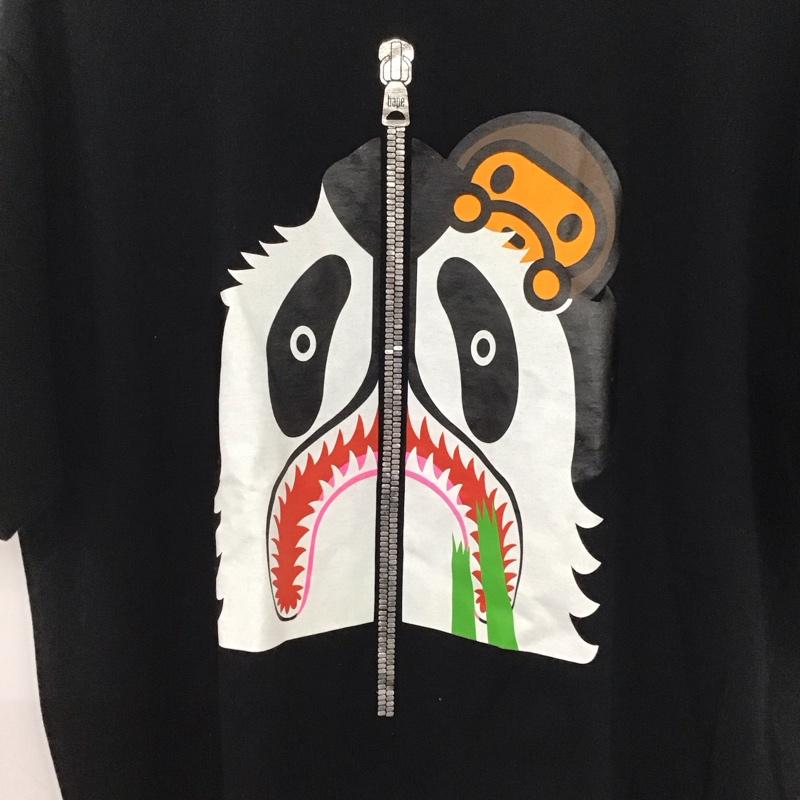 アベイシングエイプ A BATHING APE Tシャツ 半袖 シャークパンダ マイロ XL プリント 黒 / ブラック /  メンズ USED 古着 中古 10133564