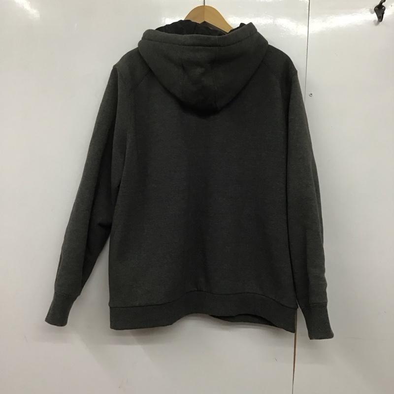 カーハート Carhartt パーカー 長袖 ジップアップパーカー 長袖パーカー カジュアルジャケット スウェット XXL ロゴ、文字 灰 / グレー /  メンズ USED 古着 中古 10143424