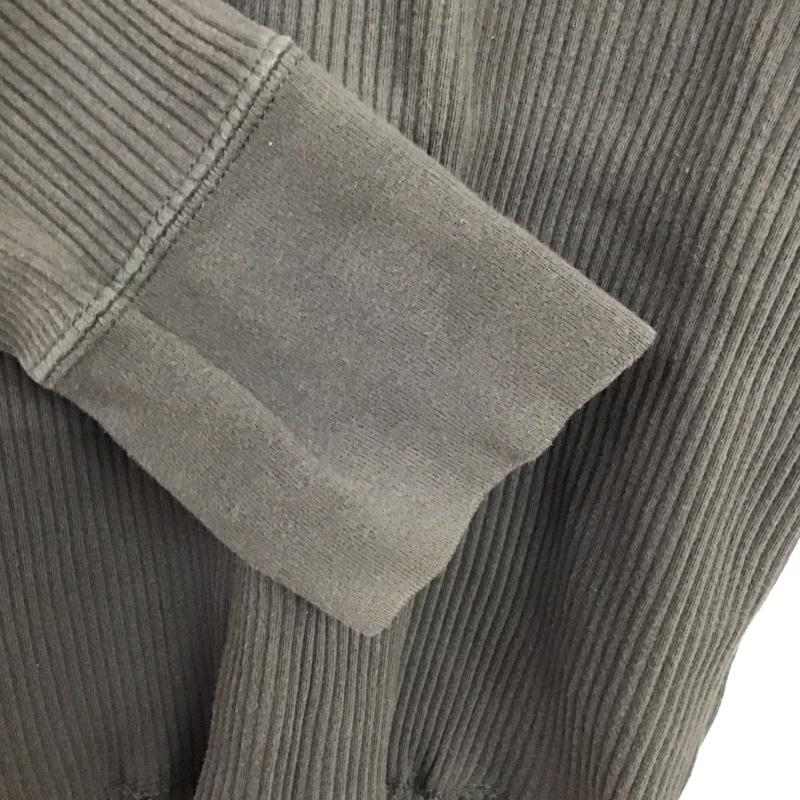 バーバリーブラックレーベル BURBERRY BLACK LABEL カットソー 長袖 長袖カットソー Vネックカットソー 3 ロゴ、文字 灰 / グレー /  メンズ USED 古着 中古 10130889