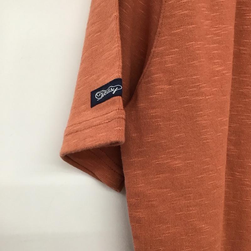 ティージー Tieasy Tシャツ 半袖 半袖カットソー プリントTシャツ クルーネックカットソー 4 無地 橙 / オレンジ /  メンズ USED 古着 中古 10132749