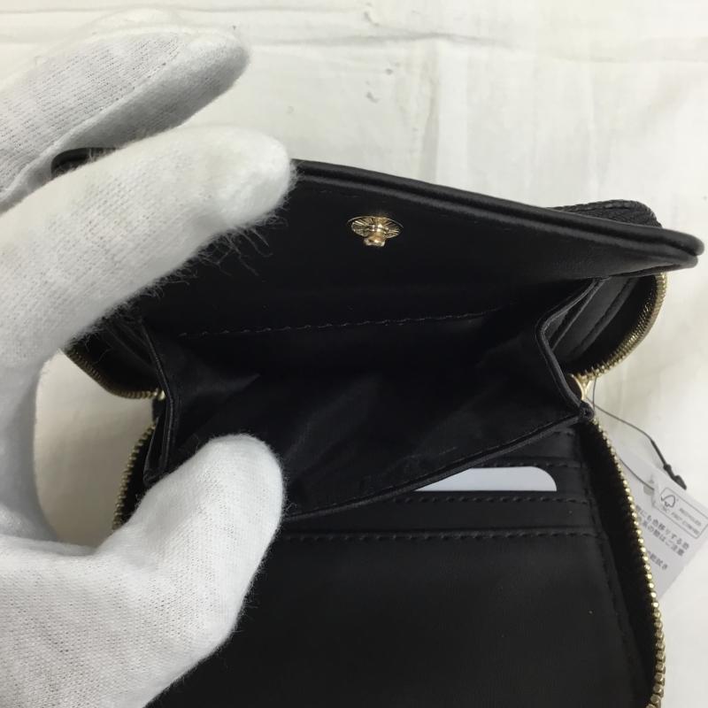 ゲス Guess 財布 コンパクト財布 ロゴ、文字 黒 / ブラック /  レディース USED 古着 中古 10136315