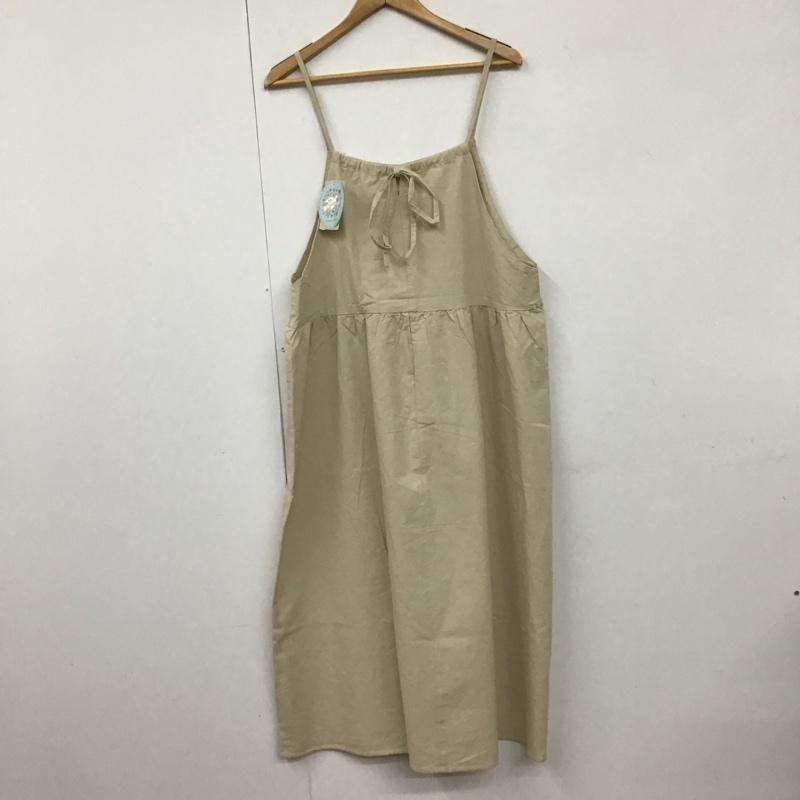 サマンサモスモス Samansa Mos2 ワンピース ロングスカート 1105995-21-11 リネン混キャミワンピース FREE 無地 ベージュ / ベージュ /  レディース USED 古着 中古 10130522