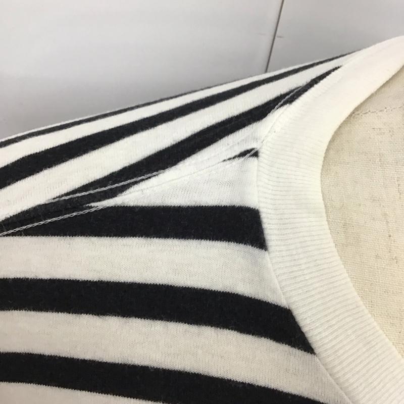 アンユーズド UNUSED カットソー 長袖 長袖カットソー クルーネックカットソー ロングスリーブカットソー ボーダーTシャツ 3 ボーダー柄 白 / ホワイト / X 黒 / ブラック /  メンズ USED 古着 中古 10124170