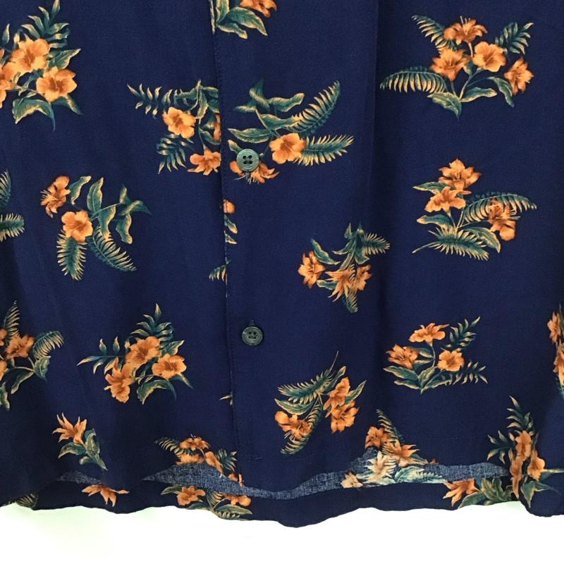 ナノユニバース nano・universe シャツ、ブラウス 半袖 半袖シャツ プリントシャツ ポケットシャツ M プリント 青 / ブルー /  メンズ USED 古着 中古 10132694