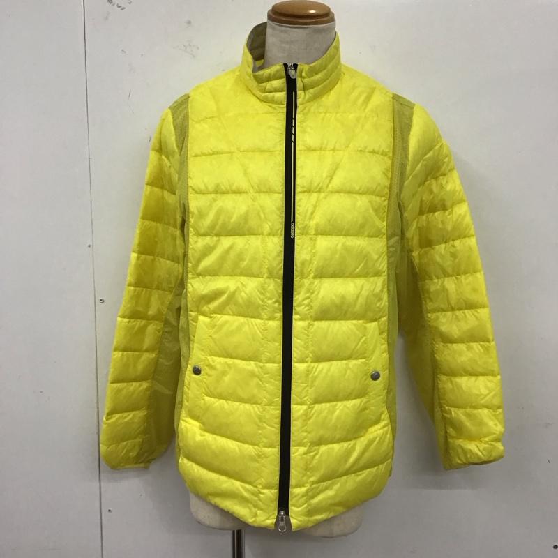 アディダス adidas ジャケット、上着 ジャケット、ブレザー n56059 ナイロンジャケット ダウンジャケット L ロゴ、文字 黄 / イエロー /  メンズ USED 古着 中古 10123597