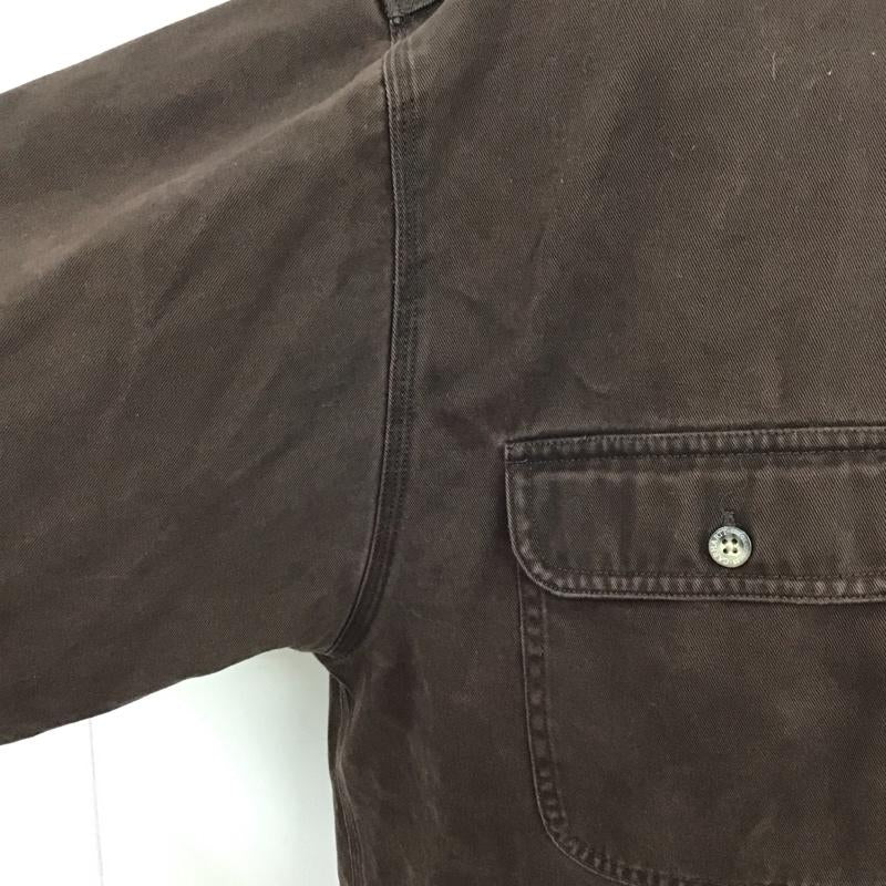 カーハート Carhartt シャツ、ブラウス 長袖 長袖シャツ ポケットシャツ カラーシャツ ボタンダウンシャツ XL ロゴ、文字 茶 / ブラウン /  メンズ USED 古着 中古 10127873