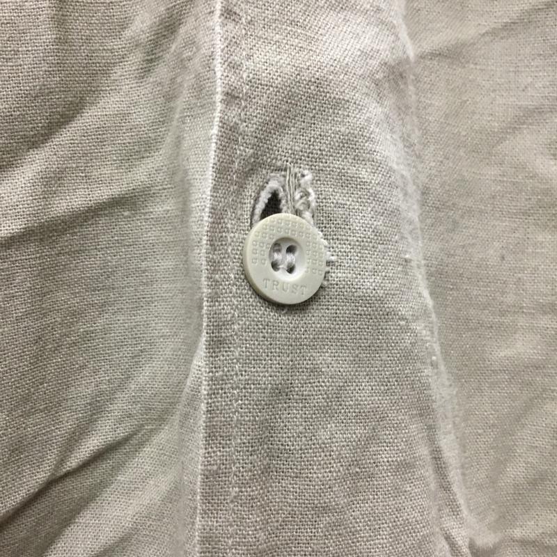 古着 USED シャツ、ブラウス 半袖 半袖シャツ カラーシャツ 半袖カットソー 無地シャツ XXL 無地 ベージュ / ベージュ /  メンズ USED 古着 中古 10122925