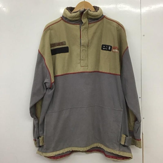エコーアンリミテッド ECKOUNLTD トレーナー 長袖 長袖トレーナー スウェット スタンドネック プルオーバー M ロゴ、文字 灰 / グレー /  メンズ USED 古着 中古 10148681