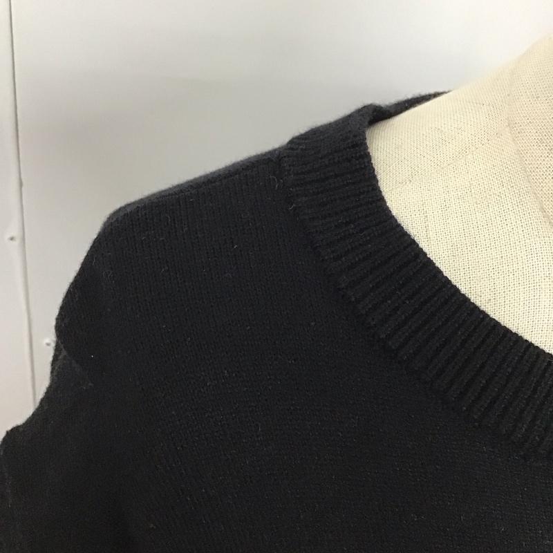 ザラ ZARA ワンピース ロングスカート 5536 165 105 ニットワンピース 長袖 XL ボーダー柄 黒 / ブラック / X 白 / ホワイト /  レディース USED 古着 中古 10122117