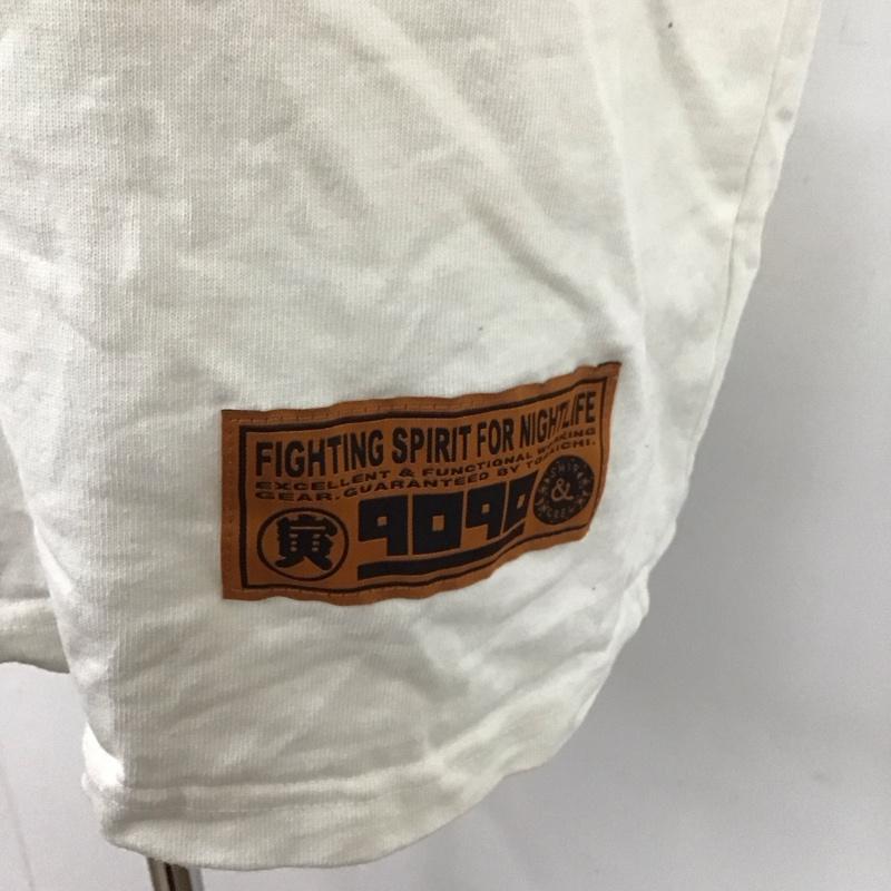 ナインティナインティ 9090 カットソー 半袖 半袖カットソー プリントTシャツ クルーネックカットソー XL プリント 白 / ホワイト /  メンズ USED 古着 中古 10112704