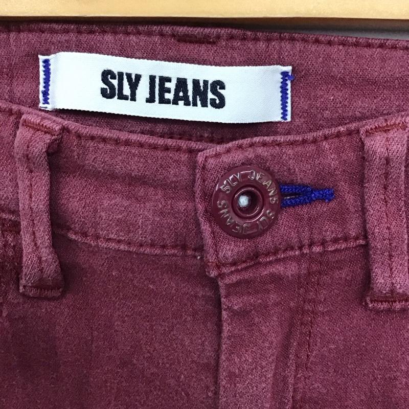 スライジーンズ SLY JEANS パンツ デニム、ジーンズ 0306AB12-0130-1 ストレッチ カラージーンズ 0 無地 ボルドー / ボルドー /  レディース USED 古着 中古 10117369