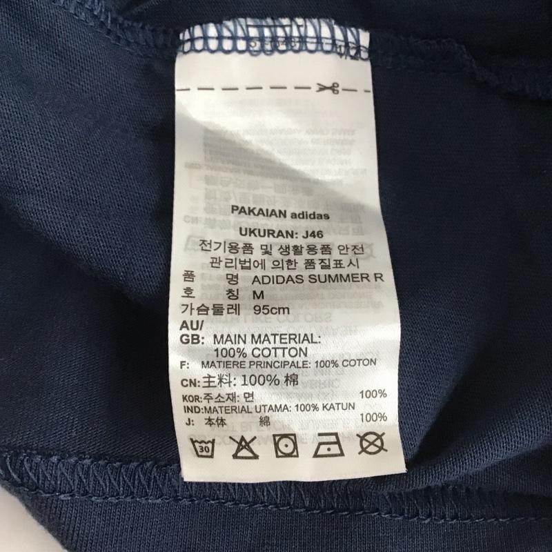 アディダス adidas Tシャツ 長袖 GN3904 クルーネック ロゴ M プリント 紺 / ネイビー /  メンズ USED 古着 中古 10107435