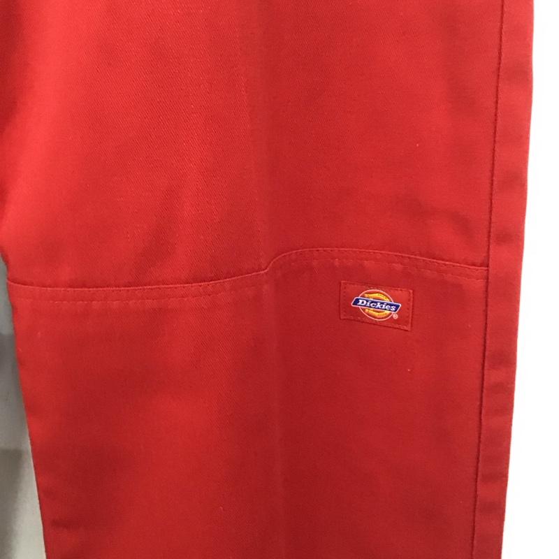 ディッキーズ Dickies パンツ ワークパンツ、ペインターパンツ ワークパンツ ワイドパンツ カジュアルパンツ 34インチ ロゴ、文字 赤 / レッド /  メンズ USED 古着 中古 10144176