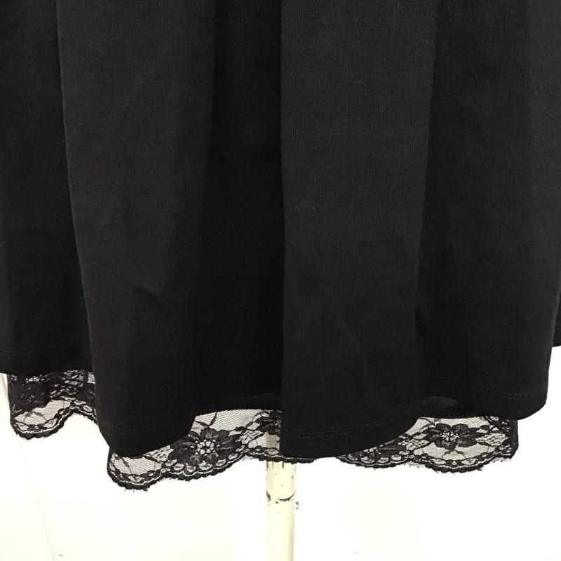 ザラ ZARA TRAFALUC ワンピース ミニスカート 半袖ミニワンピース フレアワンピース プリーツスカート XS 無地 黒 / ブラック /  レディース USED 古着 中古 10119058