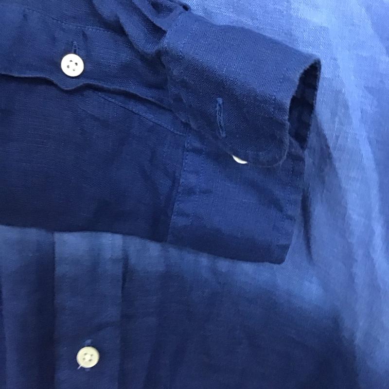 ラルフローレン RALPHLAUREN シャツ、ブラウス 長袖 長袖シャツ 無地シャツ カラーシャツ ボタンダウンシャツ M ロゴ、文字 水色 / ライトブルー /  メンズ USED 古着 中古 10137971