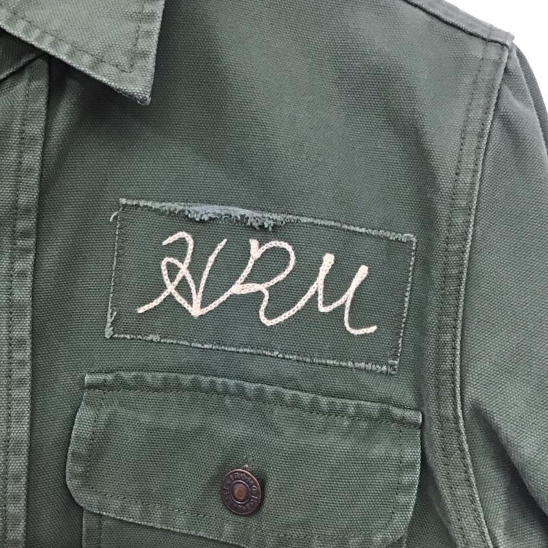 ハリウッドランチマーケット H.R MARKET シャツ、ブラウス 長袖 長袖シャツ 無地シャツ カラーシャツ 1 ロゴ、文字 カーキ / カーキ /  メンズ USED 古着 中古 10139497
