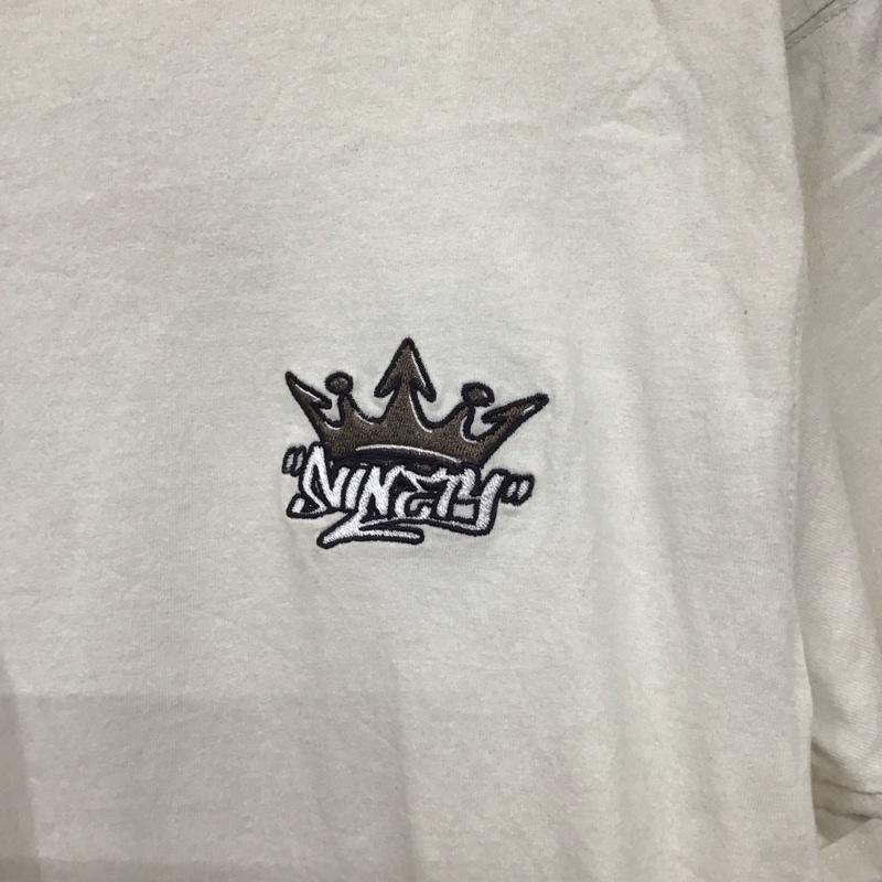 ナインティナインティ 9090 Tシャツ 半袖 半袖カットソー プリントTシャツ クルーネックカットソー M プリント 白 / ホワイト /  メンズ USED 古着 中古 10130659