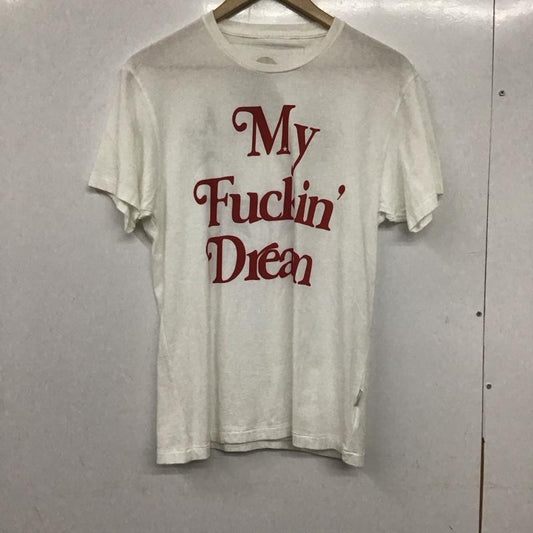 エム M Tシャツ 半袖 半袖カットソー プリントTシャツ クルーネックカットソー M ロゴ、文字 白 / ホワイト /  メンズ USED 古着 中古 10139038