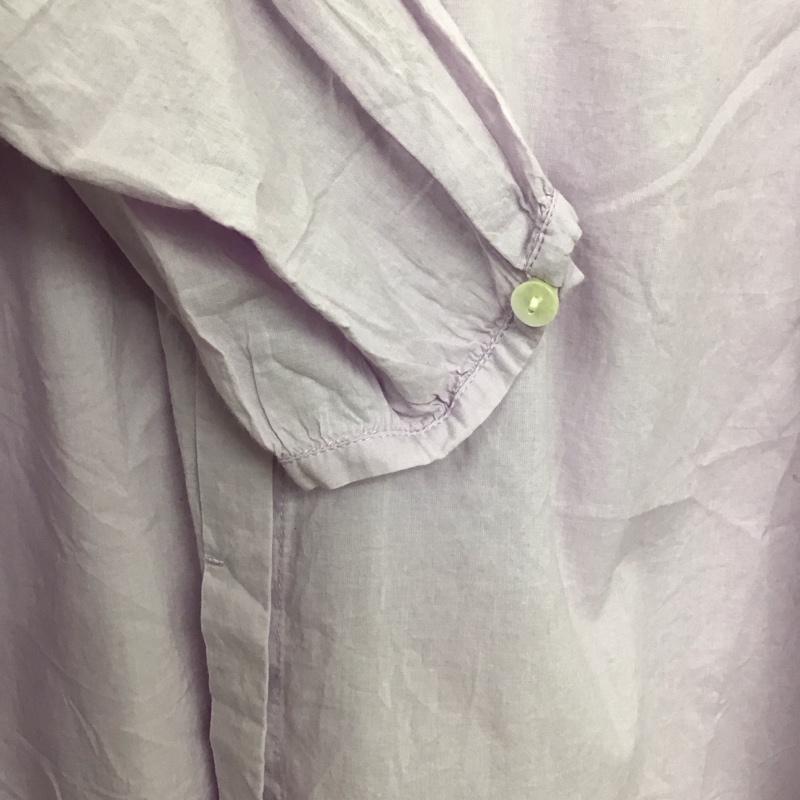 スタディオクリップ studio CLIP シャツ、ブラウス 長袖 長袖シャツ 刺繍シャツ ノーカラーシャツ FREE 刺繍 紫 / パープル /  レディース USED 古着 中古 10145376