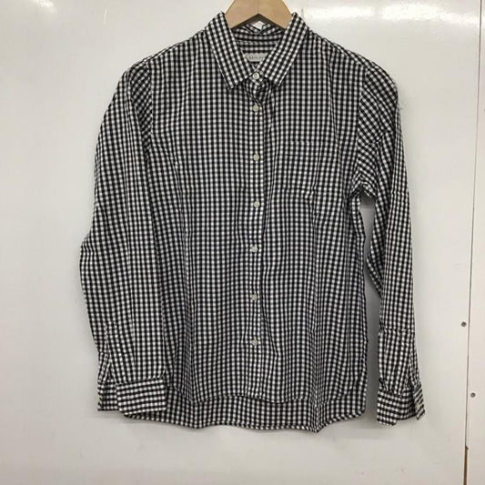 ローリーズファーム LOWRYS FARM シャツ、ブラウス 長袖 M チェック 白 / ホワイト / X 黒 / ブラック /  レディース USED 古着 中古 10134197
