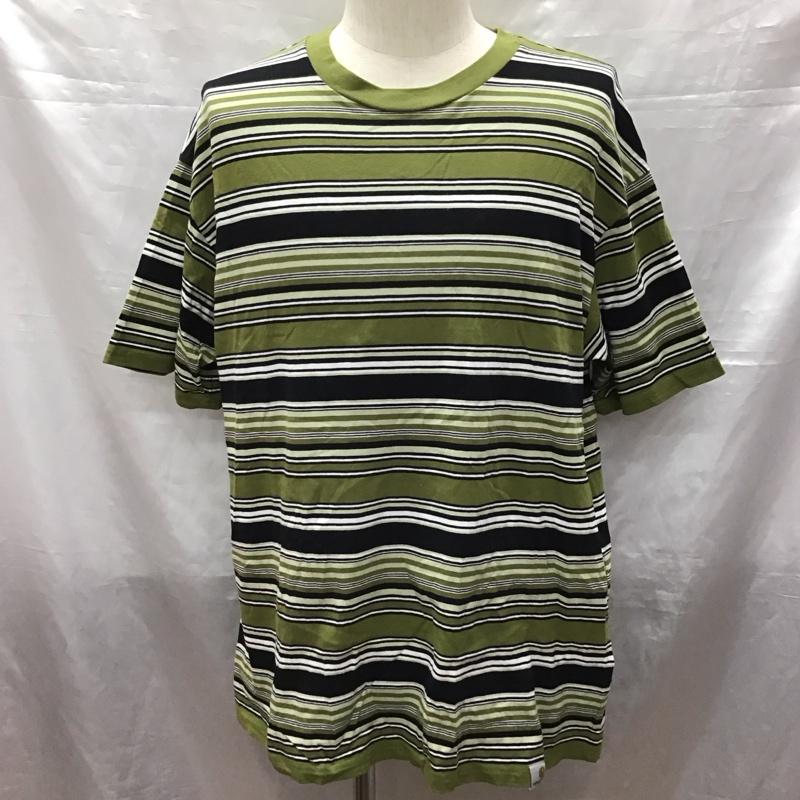 カーハート Carhartt Tシャツ 半袖 I031603 LAFFERTY T-SHIRT マルチボーダー クルーネック L ボーダー柄 マルチカラー / マルチカラー /  メンズ USED 古着 中古 10122614