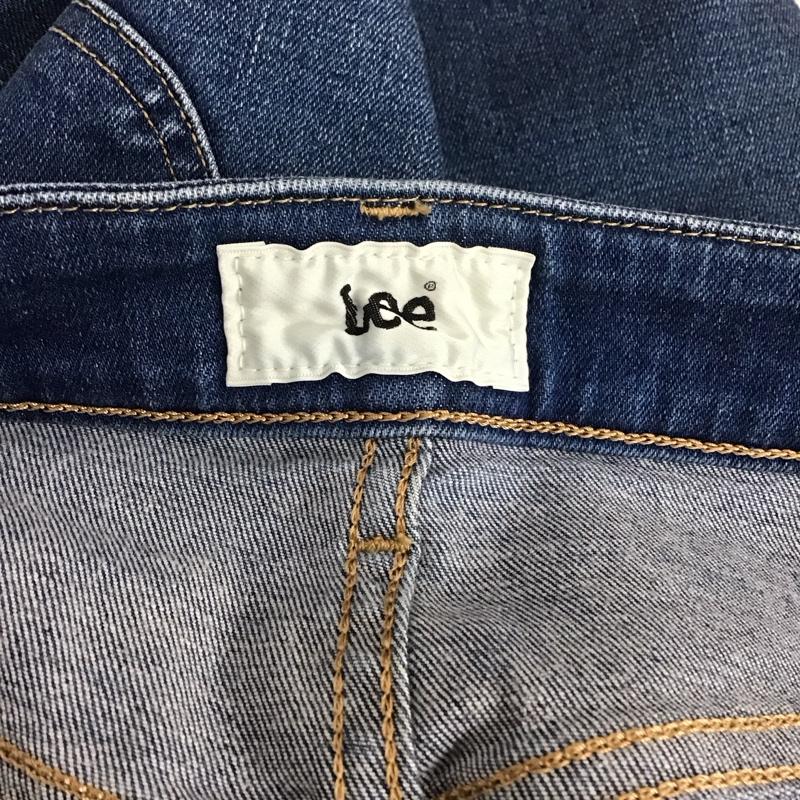 リー Lee スカート ひざ丈スカート LL0708 HERITAGE LASTIC HIGHペンシルスカート XS ダメージ加工 青 / ブルー /  レディース USED 古着 中古 10112993
