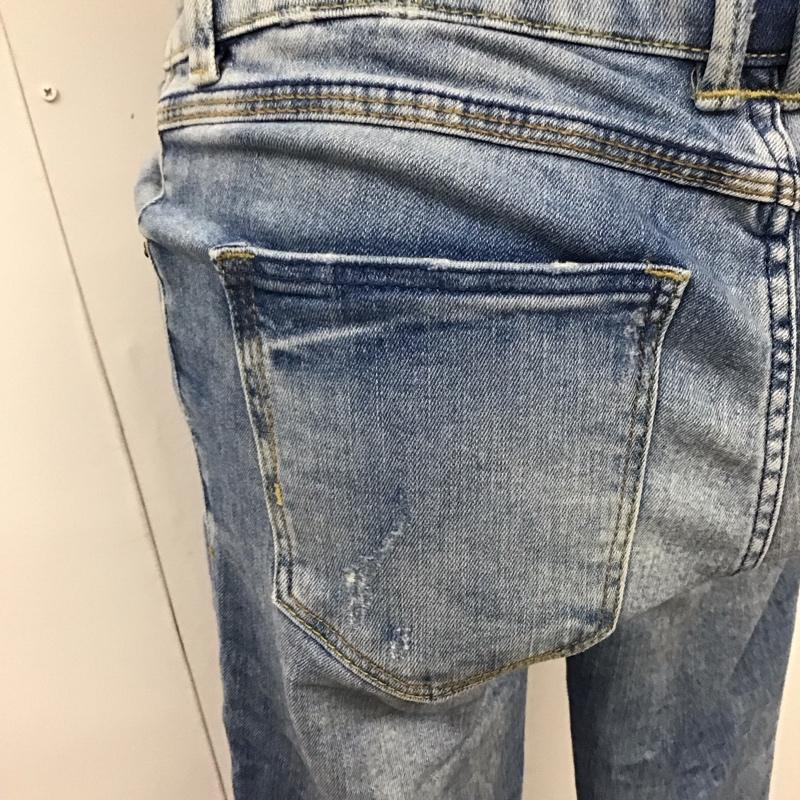 ザラ ZARA TRAFALUC パンツ デニム、ジーンズ ストレッチ スキニー ダメージ加工 青 / ブルー /  レディース USED 古着 中古 10117740