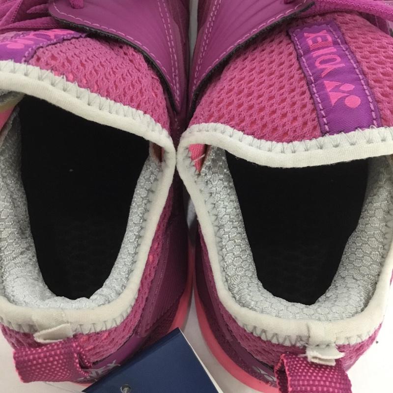 ヨネックス YONEX スニーカー スニーカー SHTF3LGC テニスシューズ パワークッション 23.5cm 23.5cm ロゴ、文字 紫 / パープル /  レディース USED 古着 中古 10142497