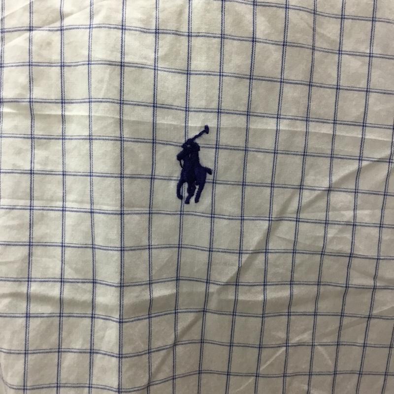 ラルフローレン RALPHLAUREN シャツ、ブラウス 長袖 長袖シャツ チェックシャツ カラーシャツ 長袖カットソー チェック 白 / ホワイト / X 青 / ブルー /  メンズ USED 古着 中古 10113321