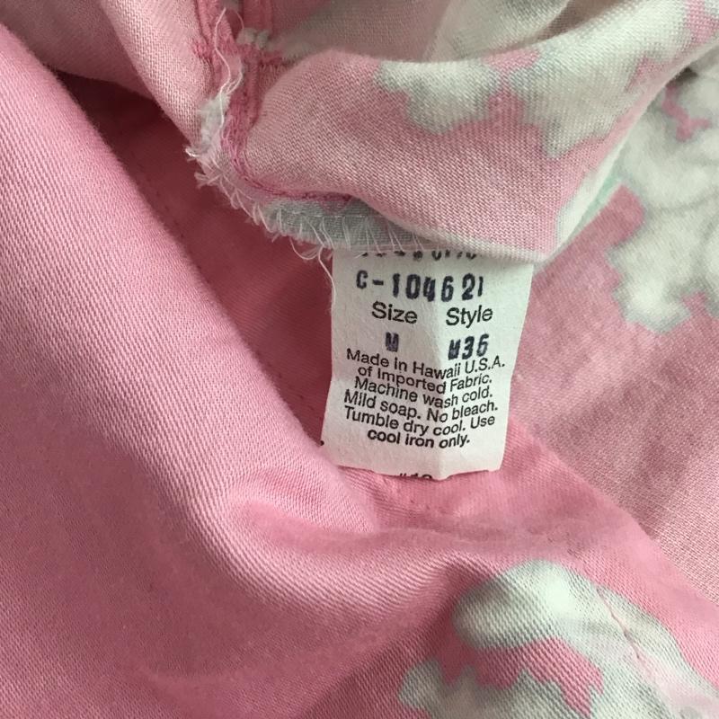 古着 USED シャツ、ブラウス 半袖 半袖シャツ プリントシャツ ポケットシャツ アロハシャツ 90s kahala M プリント 白 / ホワイト / X 桃 / ピンク /  メンズ USED 古着 中古 10141030
