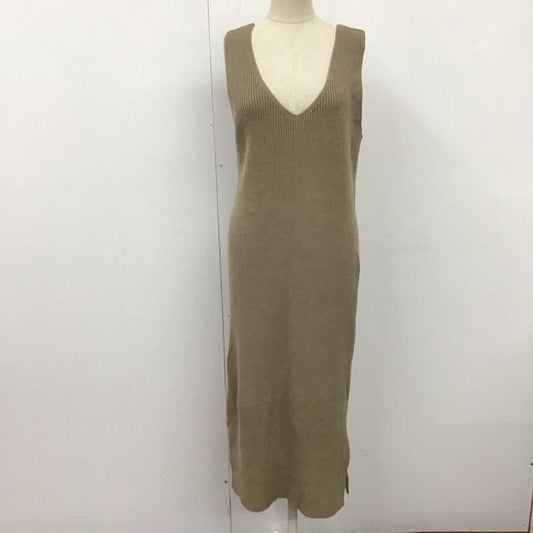 ローリーズファーム LOWRYS FARM ワンピース ロングスカート LF719084AD Vネック リブニット ノースリーブワンピース FREE 無地 ベージュ / ベージュ /  レディース USED 古着 中古 10121873