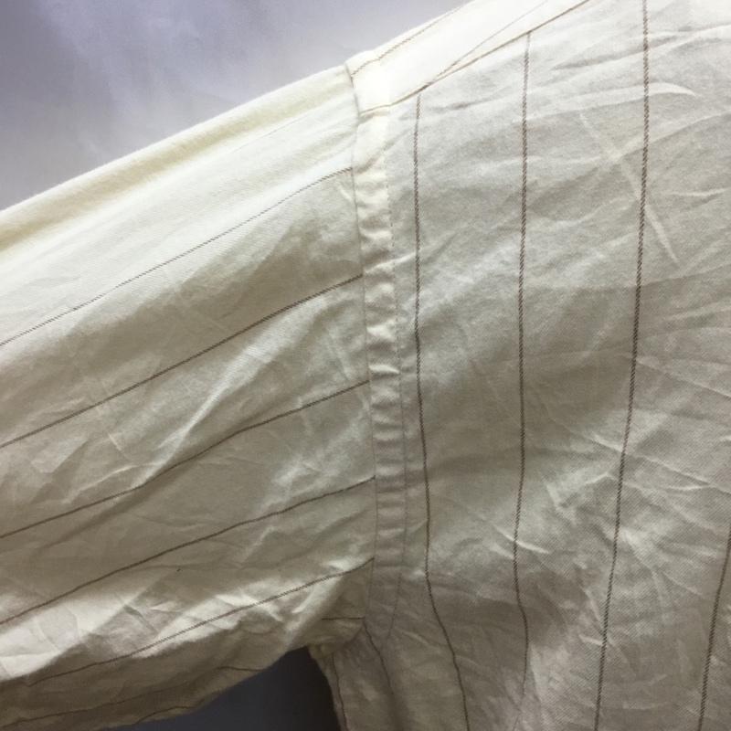 トミーヒルフィガー TOMMY HILFIGER シャツ、ブラウス 長袖 ボタンダウン ストライプ XL ワンポイント ベージュ / ベージュ /  メンズ USED 古着 中古 10116091