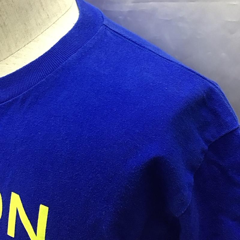 ミズノ MIZUNO Tシャツ 半袖 A60TF-227 クルーネック L ロゴ、文字 青 / ブルー /  メンズ USED 古着 中古 10117065