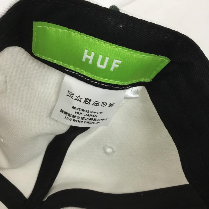 ハフ HUF 帽子 キャップ CLASSIC H BASEBALL PIPING ロゴ、文字 白 / ホワイト / X 緑 / グリーン /  メンズ USED 古着 中古 10150604