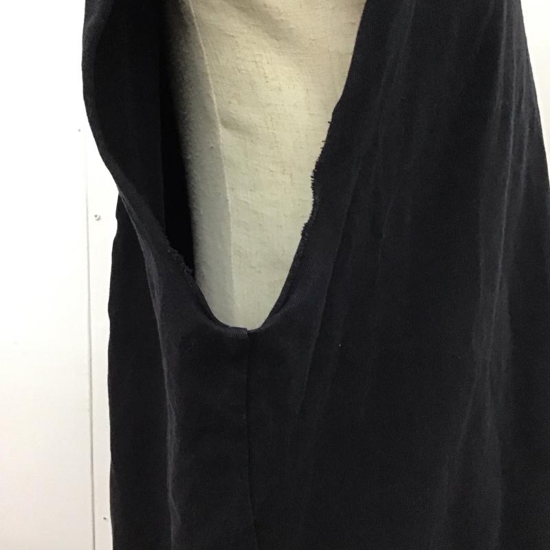 ザラ ZARA カットソー 半袖 1277 401 800 PUSHA T ノースリーブ バックプリント バーコード L ロゴ、文字 黒 / ブラック /  メンズ USED 古着 中古 10122676