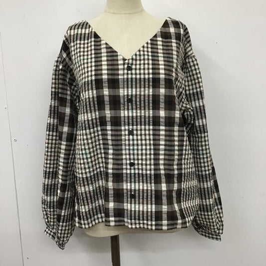 マウジー MOUSSY シャツ、ブラウス 長袖 010css30-0510 CHECKPUFFSLEEVEBLOUSE 長袖シャツ 前開シャツ ノーカラーシャツ FREE チェック マルチカラー / マルチカラー /  レディース USED 古着 中古 10105849