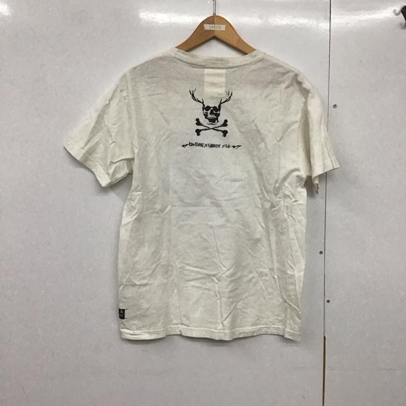 ローファッジ RAW FUDGE Tシャツ 半袖 半袖カットソー プリントTシャツ クルーネックカットソー S プリント 白 / ホワイト /  メンズ USED 古着 中古 10141458
