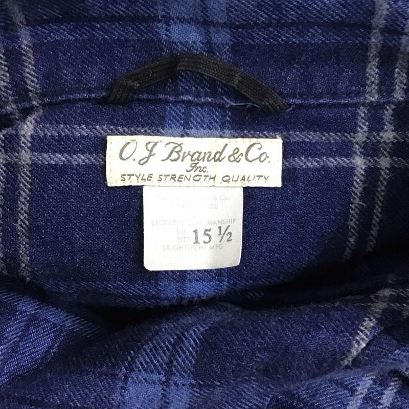 オールドジョーアンドコー OLDJOE&CO. シャツ、ブラウス 長袖 コットン 日本製 ワークシャツ チェック 青 / ブルー / X 紺 / ネイビー /  メンズ USED 古着 中古 10121312