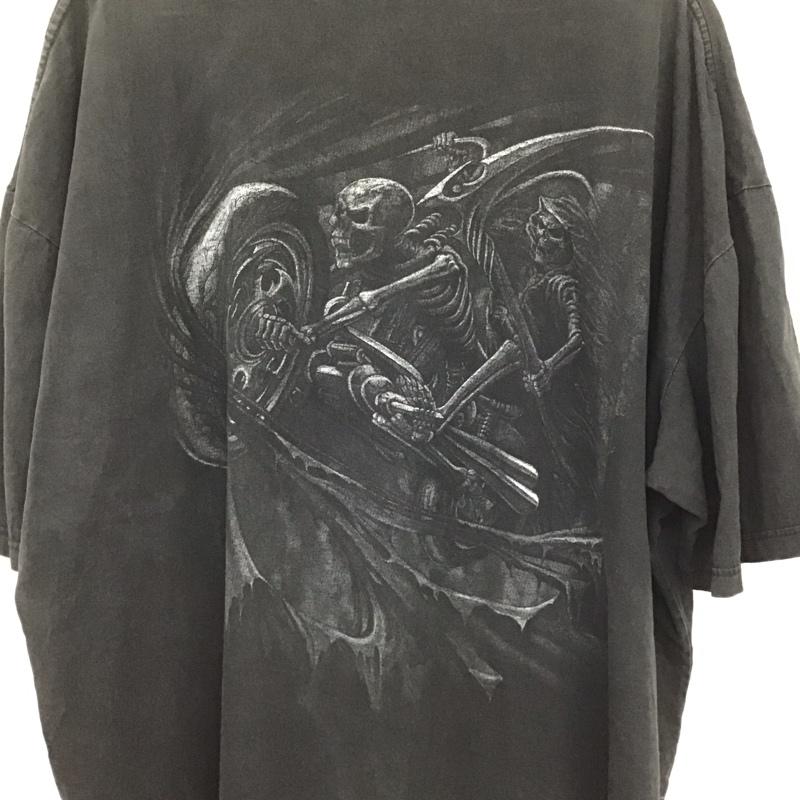 古着 USED シャツ、ブラウス 半袖 半袖カットソー プリントTシャツ クルーネックカットソー プリント ダークグレー / ダークグレー /  メンズ USED 古着 中古 10146662