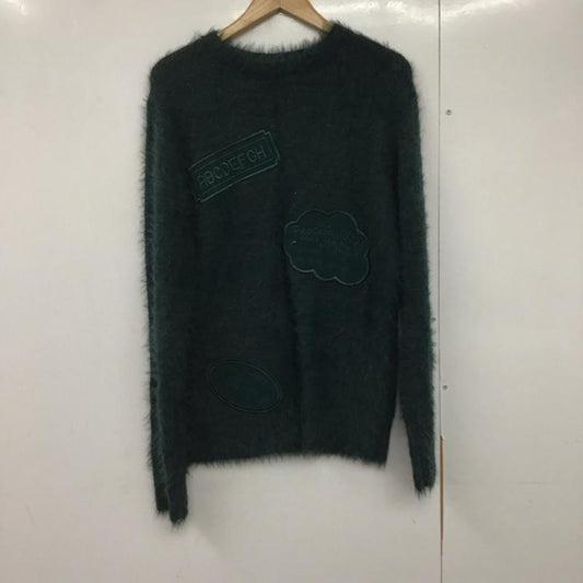 ウノピュウノウグァーレトレリラックス 1piu1uguale3 RELAX ニット、セーター 長袖 長袖ニットカットソー クルーネック セーター モヘア L ロゴ、文字 緑 / グリーン /  メンズ USED 古着 中古 10140850