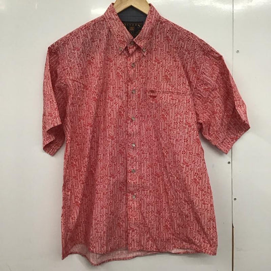 古着 USED シャツ、ブラウス 半袖 半袖シャツ プリントシャツ ポケットシャツ L プリント 白 / ホワイト / X 赤 / レッド /  メンズ USED 古着 中古 10146722